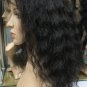 Cheap indian remy 16in deep wave full lace wig black