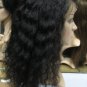 Cheap indian remy 16in deep wave full lace wig black