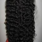 Cheap indian remy 24in deep wave full lace wig black