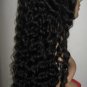 Cheap indian remy 24in deep wave full lace wig black