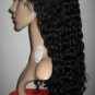 Cheap indian remy 24in deep wave full lace wig black