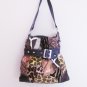 Multi-Print Brown Handbag