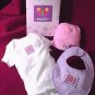 personalized baby girl clothing set with butterfly