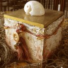 hand-made shell crafted small jewelry box