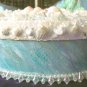 hand-made shell craftted oval jewelry box or memory box
