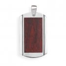 Stainless Steel Wood Inlay Pendant