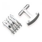 Stainless Steel 6 Row Cuff Links