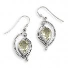 Green Amethyst French Wire Earrings
