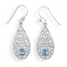 Blue Topaz Drop Earrings