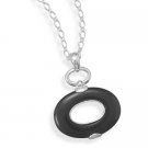 Oval Black Onyx Drop