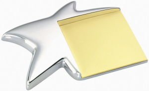 Star Pad Holder Silver Tone