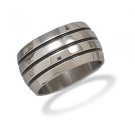12mm Stainless Steel Men's Ring