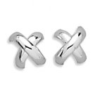 Curved "X" Earrings