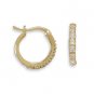 14 Kt Gold Plated CZ Hoops