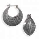 Oxidized Dot Pattern Hoops