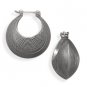 Oxidized Dot Pattern Hoops