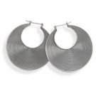 Oxidized Lined Hoop Earrings