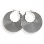 Oxidized Lined Hoop Earrings