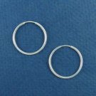22mm Thin Sterling Silver Hoop