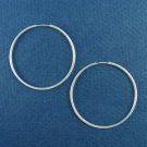 36mm Thin Sterling Silver Hoop