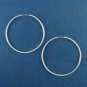 36mm Thin Sterling Silver Hoop