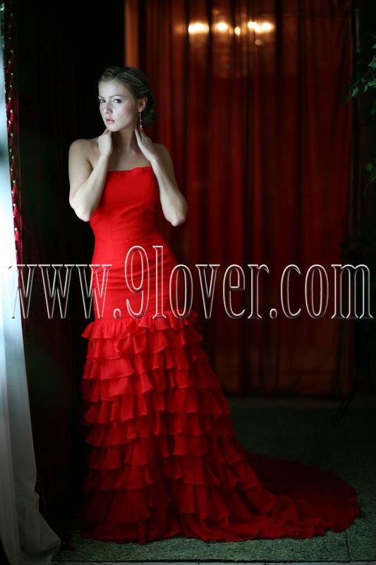2012 Beautiful Red Prom Gown Dress 9loverQ0011