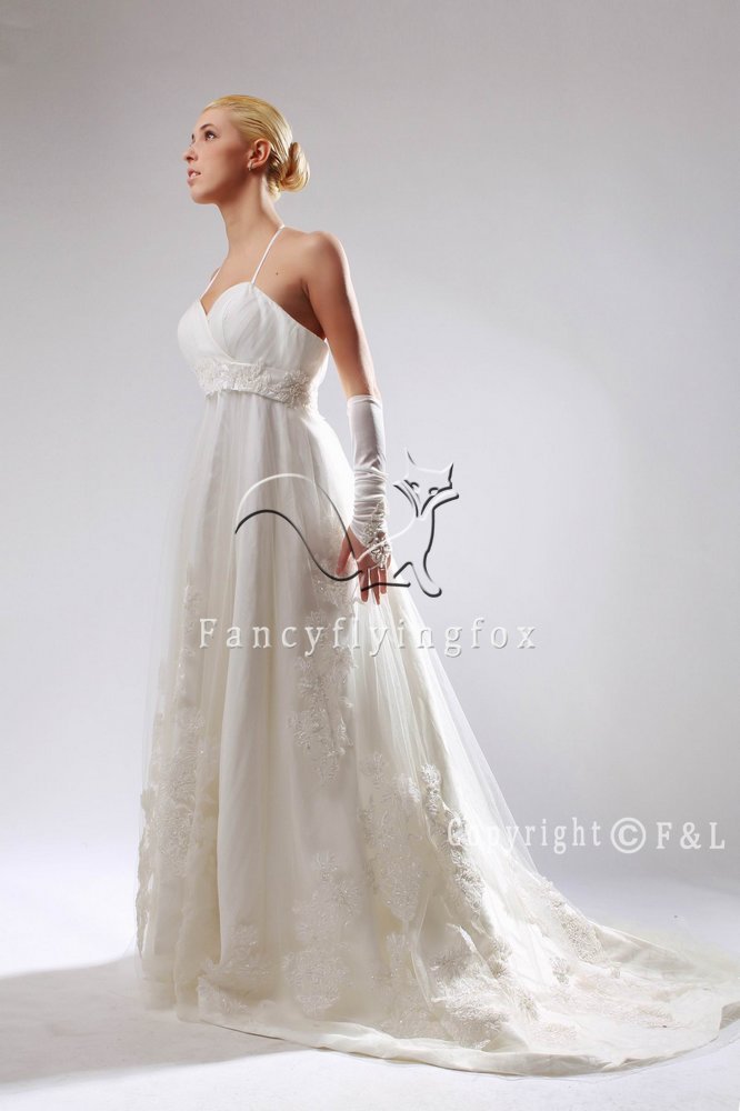 Beautiufl Lace Maternity Bridal Gown 133