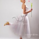Cheap Tea Length Tulle Short Bridal Gown 25587