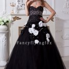 2011 Black and White Sweetheart Princess Quinceanera Dresses 001