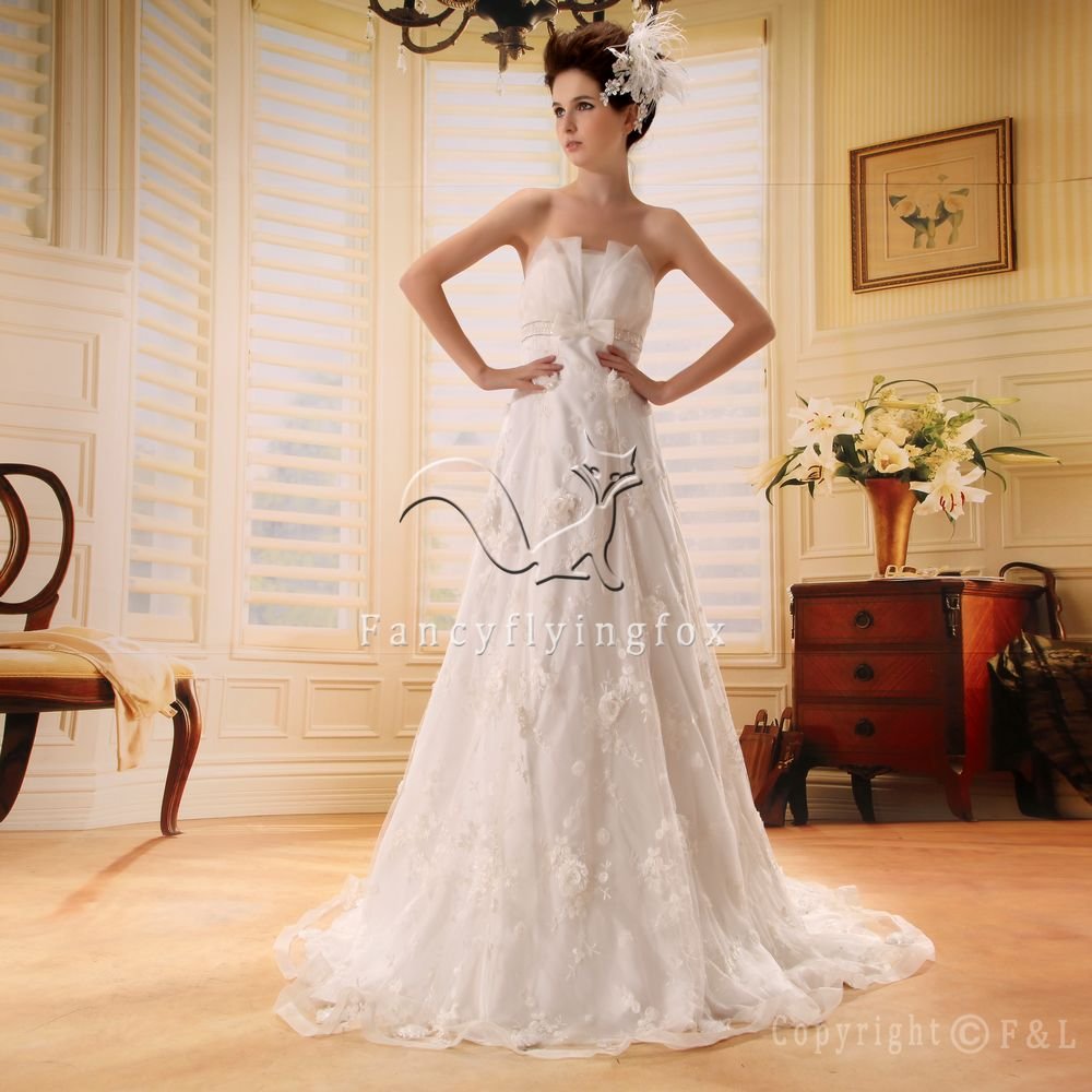 2013 Spanish Strapless Simple Wedding Dress PRO6