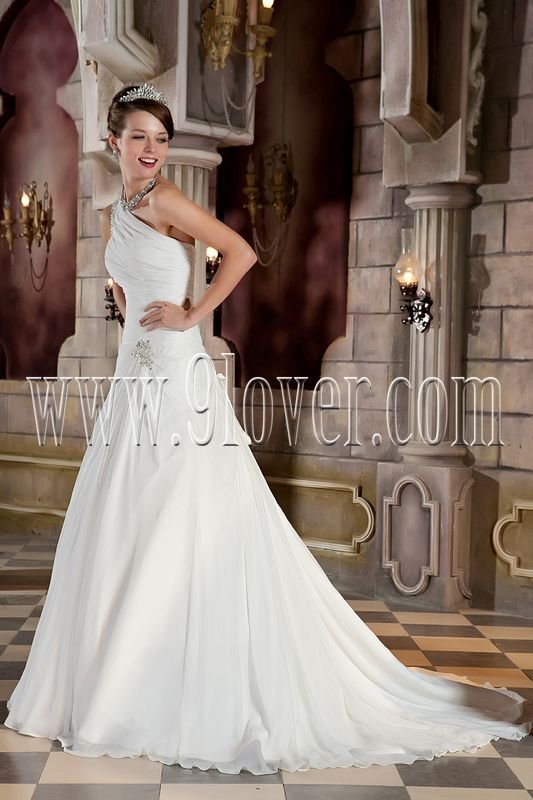New One Shoulder Princess Wedding Dresses 21375