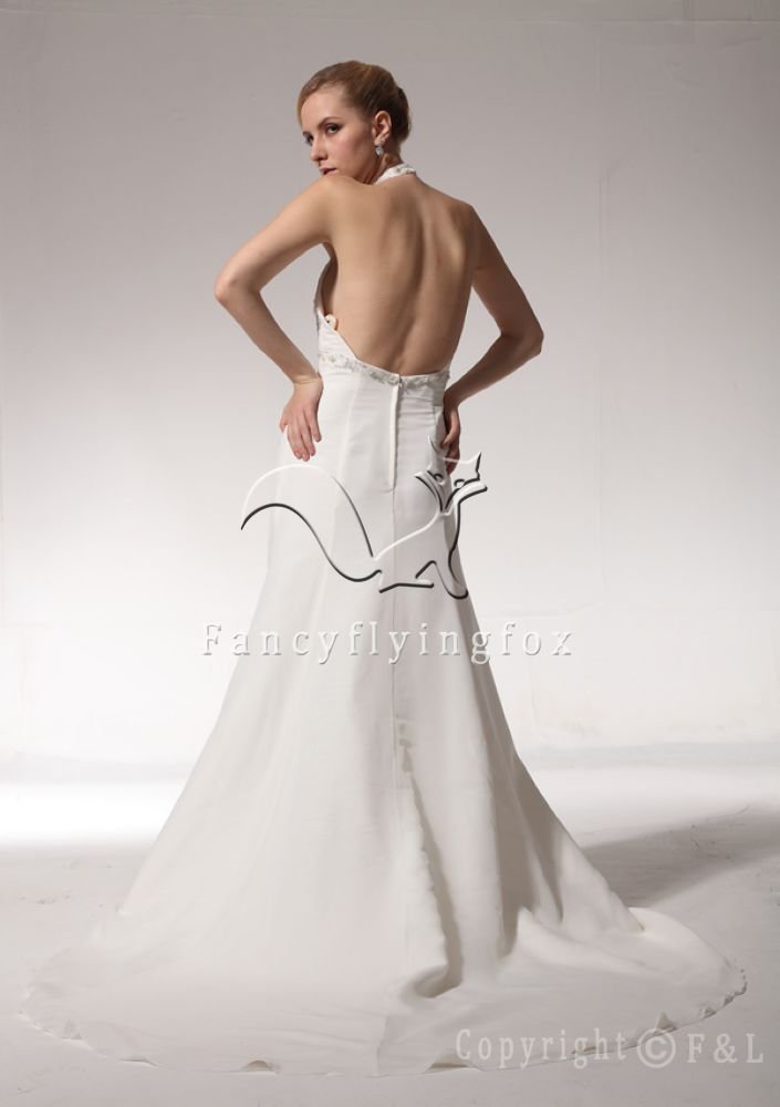 Sexy Halter Open Back Summer Bridal Gown Style WG3263