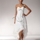 Sexy High-Low Sheath Short Bridesmaid Dress 722D