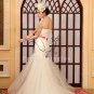 Unique Floral Appliques Mermaid Bridal Gown Style V3398