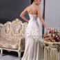 Strapless Satin Fitted Gown with Draped Bodice Style T3418