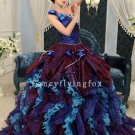 Purple and Blue Exquisite Ball Gown Colorful Quinceanera Dress 006