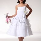 White 014 Short Unique Flower Girl Dress