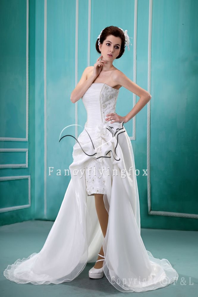 High-low Hem Beach Wedding Dress CWG377