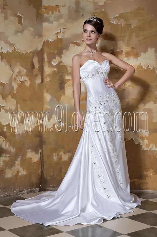 Sweetheart Simple Embroidery Quinceanera Gown 007