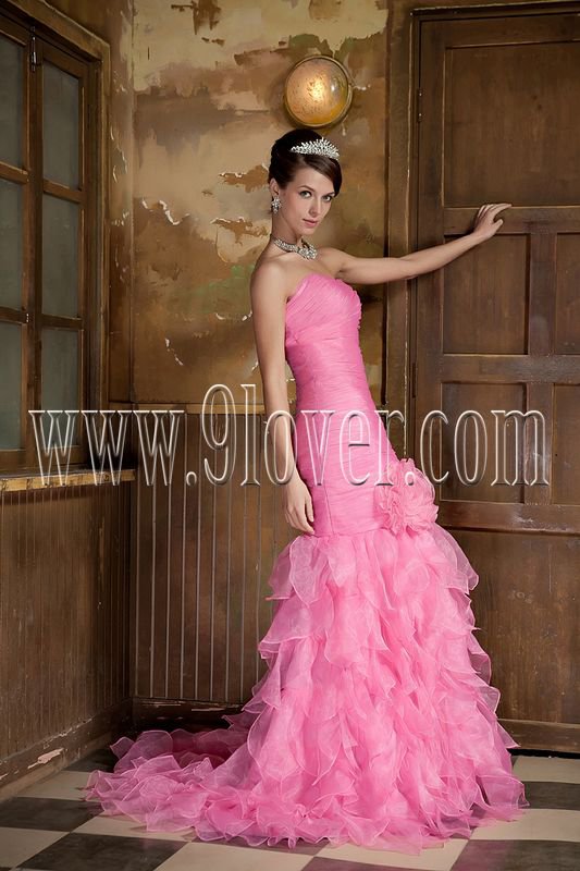Pink Sexy Mermaid Evening Dress 2029
