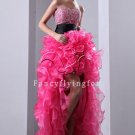 Hot Pink Engagement Evening Dress 1005