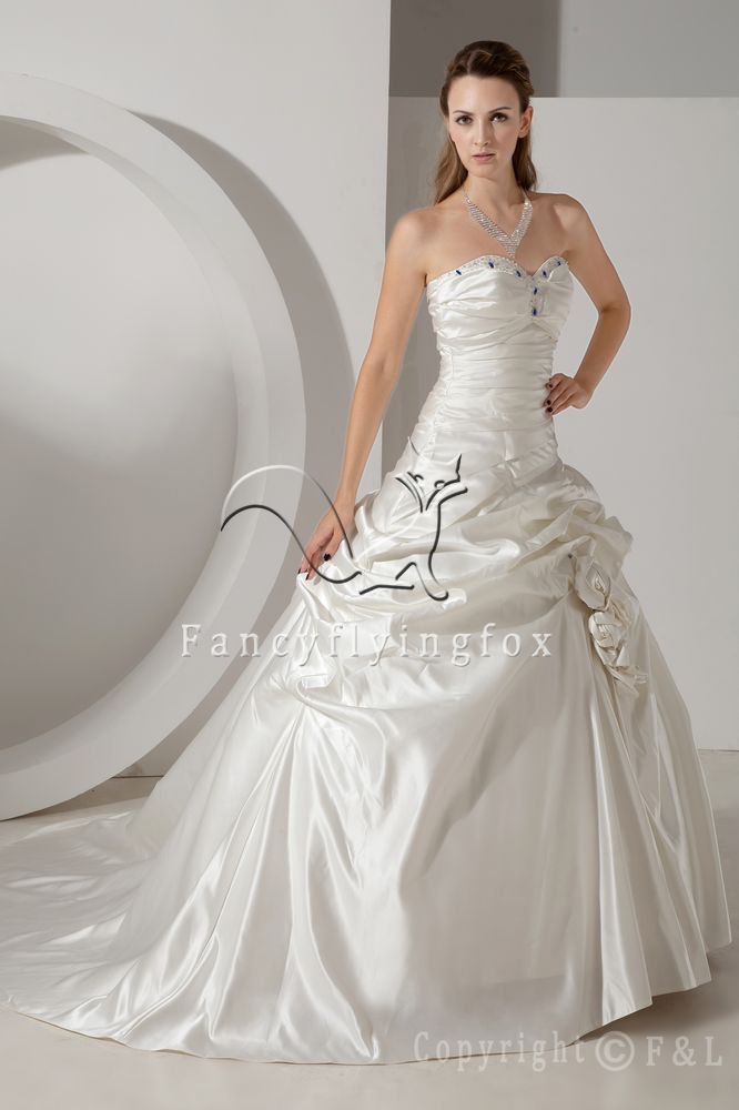 Strapless 2013 Fit and Flare Wedding Dresses IMG_1152