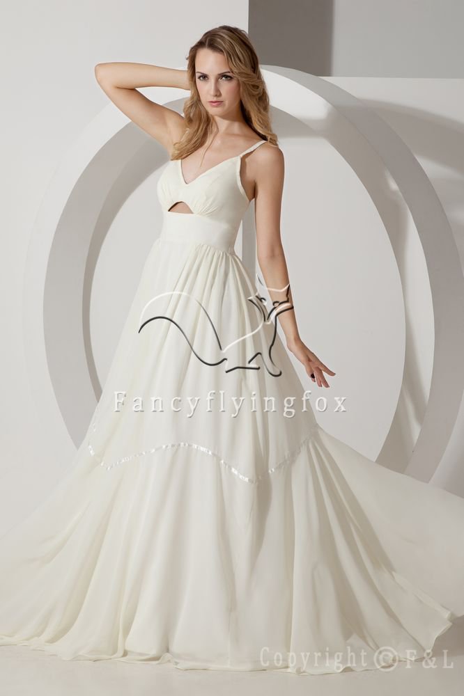 Spaghetti Floor Length Keyhole 2013 Bridal Gown IMG_1290