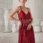 sexy and modern spaghetti straps a-line floor length evening dress IMG-9838