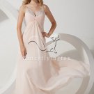 charming spaghettis straps chiffon emprie maternity prom dress with ruched bust IMG-1427