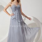 elegant silver chiffon empire maternity evening dress with beaded IMG-1438