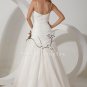 modest 2013 white tulle spaghetti straps ball gown floor length wedding dress IMG- 1669