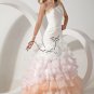 newest deisgn one shoulder ball gown floor length quinceanera dress with ruffles skirt IMG-1722