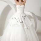 modern and classic white lace and net sweetheart ball gown floor length wedding gowns IMG-1765