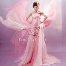sweet pink net one shoulder ball gown floor length quinceanera dress 2011Y-11